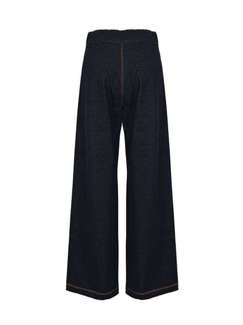 Pantalone ampio MMLSARTA in cotone stretch Blu MM Max Mara | 2616781017600003